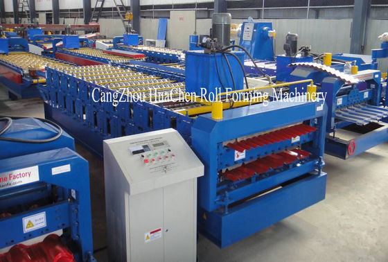 Rolo de aço galvanizado automático da dupla camada que forma a máquina com 380V 50Hz